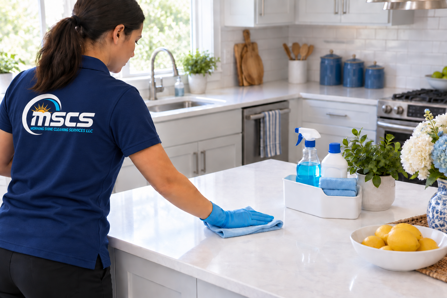 Kitchen deep cleaning with MSCS branded uniform